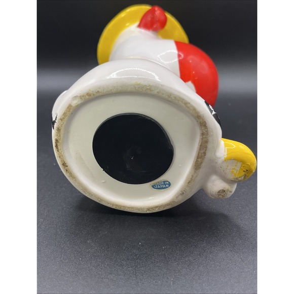 Droopy Dog Playing Golf Piggy Coin Bank 7" Japan Red Yellow Hat‎ Golf Ceramic - Picture 8 of 8